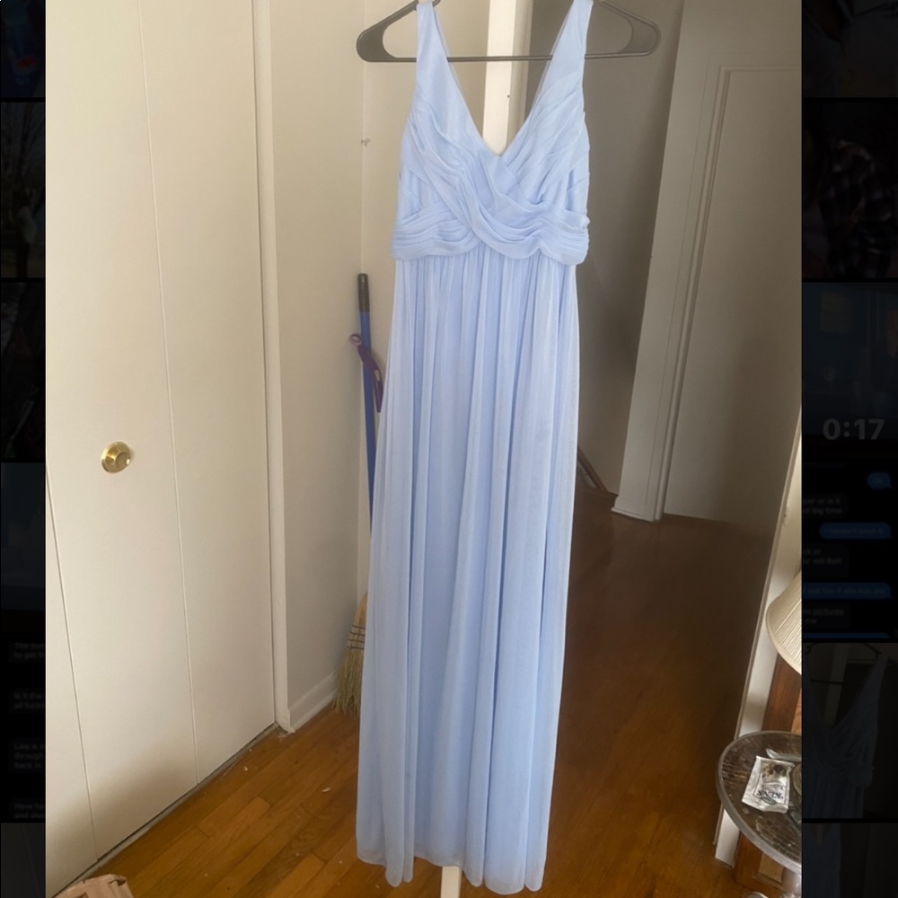 Baby blue bridesmaids dress